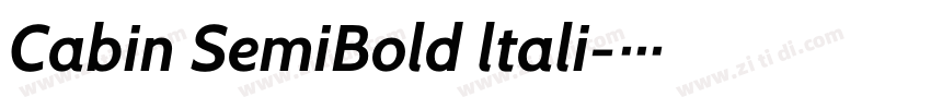 Cabin SemiBold ltali字体转换